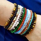 6mm Round Beaded Handmade Natural Gemstone Balance Stretch Bracelet Healing 7 5 