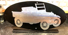 Vintage Heavy Steel 18  Etched Model-t Truck Standing Plaque