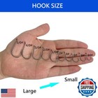 Amhdv 200pcs pack Circle Fishing Hooks Super Strong Octopus Barb Fishing Hook