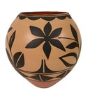 Santo Domingo Pueblo Large Pottery Jar By Vidal Aguilar Late 20th early 21st