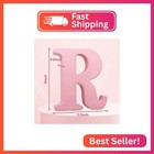 Aocean 6 Inch Pink Wood Letters Unfinished Wooden Letters For Wall Maga Decorati