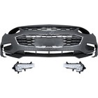 Front Bumper Cover W  Valance Grill Grille Fog Light Trim For Chevy Malibu 16-18