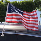 100pcs Us America Car Flag Patriotic Car Truck Window Clip Flag 17x12 