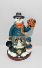 2003 7 5 Inch Snowman Cheer Miami Dolphins Christmas Snowglobe