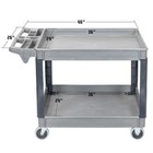 Powerbuilt 46 Inch X 26 Inch Utility Service Cart With 36 Inch X 24 Inch Tray -