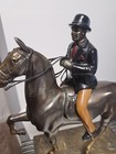 Antique 1930s K o Co  Equestrian Horse   English Rider Sculpture Art Deco