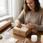 120pcs White Round Gift Tags 2in W String Kraft Paper Labels