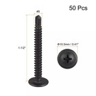 Black Steel Phillips Pan Head Self Tapping Screws Sheet Metal 1  Inch