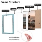 Picture Frame Wooden Photo Frame Matted 5x7 With 8x10 Turmaline Blue