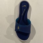 Nike Shoes Womens 9 Comfort Footbed Sandal Blue Rip Strap Slide Flip Flop Beach