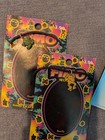 Vintage 90s Y2k Glitter Keychains Lot Smiley Peace Sign Ying-yang Heart New Nos