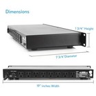 Pyle 8-outlet Rack Mount Power Conditioner - 15 Amp 1800w Black Ac 
