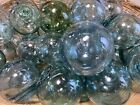 Japanese Glass Fishing Floats 3-3 5  Lot-10 Round Buoy Balls Authentic Vtg