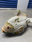 Vintage Italian Mid Century Fish Tureen With Cover   Ladle  beautiful  