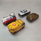 Vintage Japanese Tin Toy Wind Up Automobile Vehicle 4 Piece Set Retro