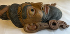 Vtg Asian Folk Art Carved Painted Wooden Mask