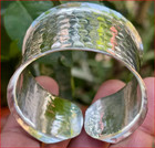 Handmade Hammered Wide Cuff Bracelet     925 Sterling Silver Statement Jewelry Tt1