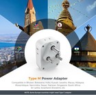 South Africa Plug Adapter 2 Pack  Type M Power Adapter With 4 Ac  Outlet