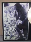 Pearl Jam Gold Record Open Plaque Concert Series Classic Rock Collectible W  Coa