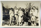 1930 Group Of People Headbands Black White Picture Photograph Brown Family