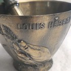 Heavy Solid Brass Mortar Pestle Louis Hebert Apothecary Vintage Decor