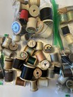 Vintage Wooden 60   Spools - Lg   Sm - Empty   Full Corticelli Dexter Star Lot