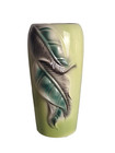 Vtg  Royal Copley Chartreuse Green Leaf Design 9  Tall Vase