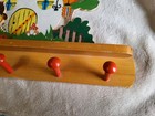 Vintage Wooden Childs Coat Hanger Mushroom And Dog