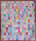 New Baby Girl Patchwork Tumbler Sampler Handmade Quilt Shower Gift
