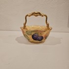 Brookdale Bone China Autumn Fruits Basket Hand Painted Signed J Mottram