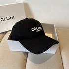 Celine Black Baseball Cap Sun Hat