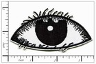 Black And White Eye Embroidered Iron-on Patch     Modern And Minimalist Design