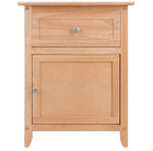Natural Nightstand Bedside Table Drawer End Side Storage Shelf Bedroom Furniture