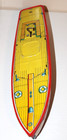 Vintage J Chein  peggy Jane  Tin Litho Wind Up Toy Boat  14  