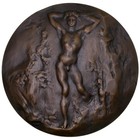 France  pubert    1907 Bronze Medal Art Nouveau   Maier-44   By Louis Dejean