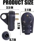 30 Amp Rv Plug  Heavy Duty Nema Tt-30p Replacement Plug Adapter  125v Electrical
