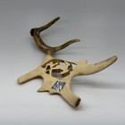 Hand Carved Antler Wall Art By Gene Logston Western Lodge Decor  signed 