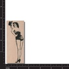 New Rubber Stamp Pretty Dancer In Costume Hat Lady Back Marilyn Movie Star Dance