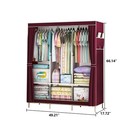 New Design Portable Closet Wardrobe Clothes Rack Storage Organizer Shelf Durable