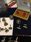 Vintage Lot Of 47 Cuff Links And Tie Clips Including 3 Boxed Authentic Scrimshaw