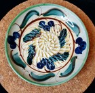 Ceramics De Espana Hand Made Round Rasper Plate Multicolor Garlic Grater Zester