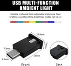 Usb Type C Led Ambient Light  Mini 8 Colors Rgb Led Light  Adjustable Brightness