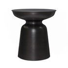  Toby Accent Table - Wide Iron Drum 17 Inch Antique Copper Metal Accent Table