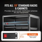 19  1u Pdu 8 Outlets Rack Mount Power Strip Surge Overload Protection