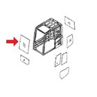 20y-54-51522 Front Upper Windshield For Komatsu 7 Series Excavator Pc200-7