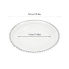 25pcs Clear Round Charger Plates  Table Charger Plates  Dinner Charger Plates