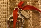 Lenox Annual 2017 Sparkle   Scroll Silver Gemmed Cross Christmas Ornament Euc