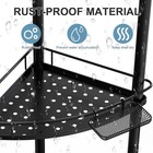 4 Tier Corner Shower Caddy Stand Floor Shower Shelf Heavy Duty Shower Organizer