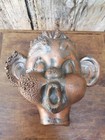 Antique Industrial Head Doll Steampunk Copper Mold 1950s
