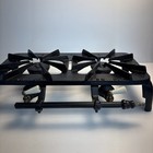 Vintage Garland Cast Iron Double Gas Burner Stove Repainted Untested